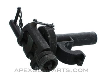 T&E Mechanism, Fits M3 Tripod & M2 .50 Browning, New Style Pin, Missing Lock Lever, *Good*, Sold *As Is*
