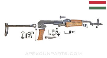 Hungarian AK-63D AMMS Under Folder Parts Kit, w/ Wood Grip, 7.62x39, *Good* 