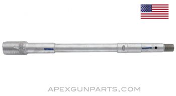 AK Pistol Barrel, 11.5", Drilled Gas Port, Knurled, In The White, For Stamped Trunnion, Sized for Milled Gas Block & Sight, US Made 922(r) *NOS* 