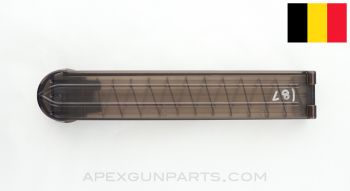 Project FN P90 Magazine, 50rd, Chipped Feed Lip, Translucent Black Polymer, 5.7x28mm *As-Is*