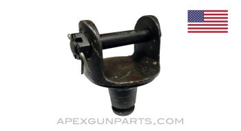 Pintle For M2 & M3 Tripod, with Bolt, Fits .30 & .50 Cal. Guns, Early 1 Ring, *Very Good* 