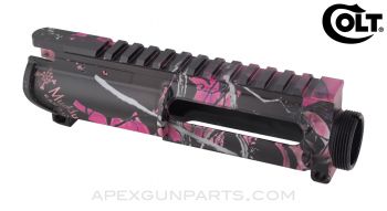 Colt AR-15 / SMG 9mm A2 Upper Receiver, No Parts Fitted, Muddy Girl Camo, 9X19 NATO *NEW*