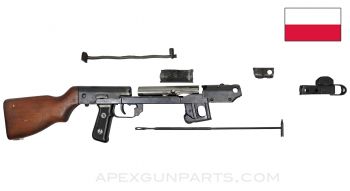 PPs-43/52 Parts Kit with Trunnion and Wood Stock, Cleaning Rod, Type 1 Demil, 7.62X25, Polish *Very Good*  