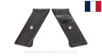 French MAT-49 Pistol Grip Set, Brown Plastic *Good*