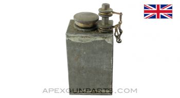 Vickers / Lewis / BREN MG MK2 Oil Bottle, WWII, Steel *Good*