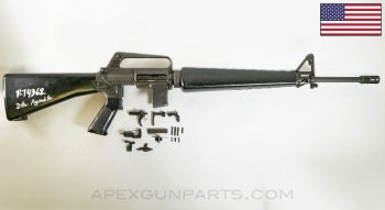 Colt 614 M16A1 Parts Kit, 20" Barrel, Triangle Handguards, A1 Birdcage, Stock & Pistol Grip, 5.56mm *Very Good*