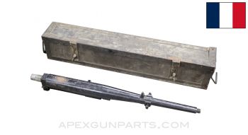 Hotchkiss 1922 Barrel Assembly, 27.5", w/ AA Sight Mount, in Transit Crate, 8mm Mauser *Unused / Light Surface Rust* 