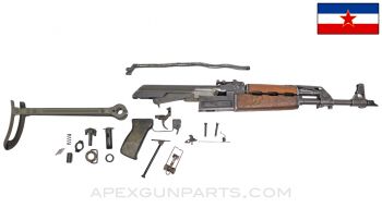Yugoslavian M64 Underfolder Parts Kit w/Populated Barrel in Front Receiver Section, 7.62x39 *Good* 