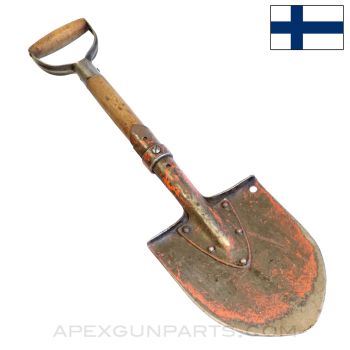 Finnish WWII Infantry Shovel, Metal and Wood Handle *Good*