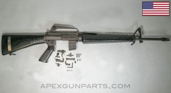 Colt 614 M16A1 Parts Kit, 20&quot; Barrel, Triangle Handguards, 3-Prong Flash, A1 Stock & Pistol Grip, 5.56mm *Very Good*