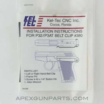 Kel-Tec P32 / P3AT Belt Clip *NEW*