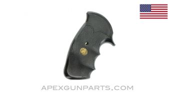 Ruger Police Service Six Pachmayr Gripper Square Butt, Open Back, .38, Rubber, *Good*