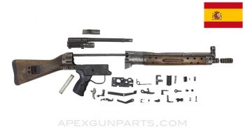 SPECIAL! CETME Model C Rifle Parts Kit, 7.62 NATO / .308, Very Disassembled, Project Grade Wood *Fair* 