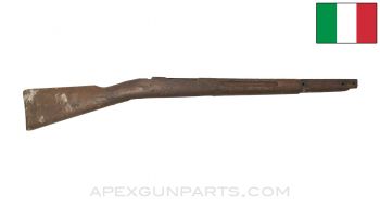 Italian Carcano M38 Short Rifle Stock, 34.5", w/ Buttplate, Cracked, Wood *Fair*