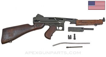 Thompson M1A1 Parts Kit, w/ NOS Horizontal Foregrip, Parkerized Finish, .45 ACP *Good* 
