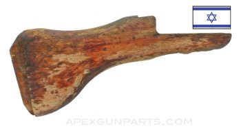 UZI Wood Buttstock, Stripped of All Parts *Good* 