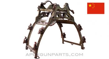 Chinese Military Pack Saddle Frame, Metal & Wood, for Mortar Tube *Good*