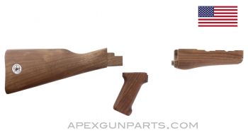 WASR-10 / AK-47 Century Arms 50th Anniversary Stock Set, Walnut, With Medallion, US Made 922(r)  *NOS* 