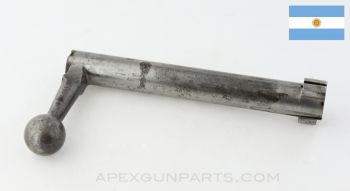M1891 Argentine Mauser Bolt Body w/ Extractor, Straight Handle, Stripped, In The White, 7.65X53 *Very Good*