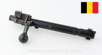 Belgian M98/M30 Carbine Bolt Assembly, Standard Length, No Extractor, 7.92x57 *Good*