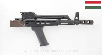 Hungarian AK-47 Populated Barrel, 10.5" w/ Front Grip & Trunnion, 7.62x39, *Fair*