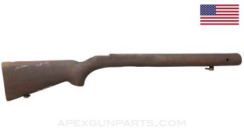 Winchester M75 Military Target Stock w/Swivels and Adjustment Base, NO Butt Plate, 31.25", Plain Walnut, .22LR *Good* 