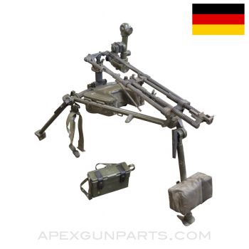 German H&K MG-3 Field Tripod, Complete, w/ Hensoldt Optic & Battery Box, *Good* 