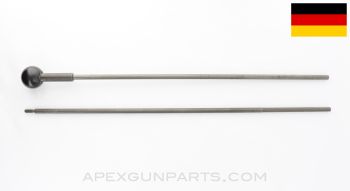 German Armorer's Cleaning Rod, w/ Extension Rod, Internal Thread, Rotatable Grip *Very Good*