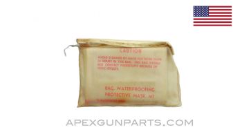 M1 Gas Mask Waterproofing Bag Kit, 12 x 19", Plastic, *Good*