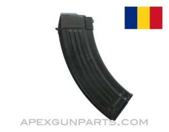 AK-47 Magazine, 30rd Steel, 7.62x39, Romanian, Blued *Excellent* 