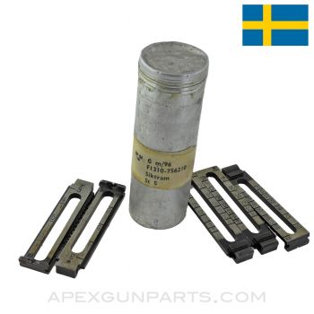 Swedish Mauser M96 Rear Sight Leaf, 5 in a Tin *NOS*