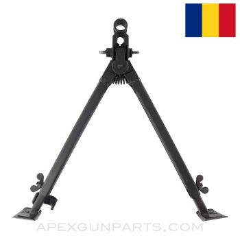 Romanian RPK Adjustable Bipod Assembly, Complete, Type 1 Collar, *Refinished*