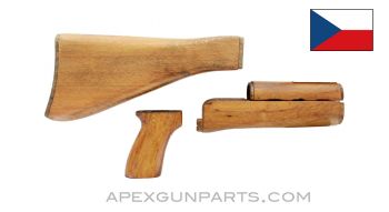 VZ-58 Furniture Set, Buttstock, Upper & Lower Handguard with Pistol Grip, Wood with No Metal Parts *Good*