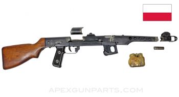 PPs-43/52 Parts Kit with Trunnion and Wood Stock, Type 2 Demil, Polish, 7.62X25 *Very Good* 