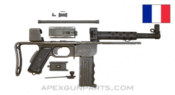 French MAT-49 Parts Kit, 9" Barrel, Collapsible Stock, With Grip Safety, 9mm, Model 1, *Good* 