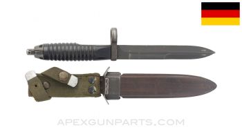 G3 / HK91 / HK33 Bayonet & Scabbard, 12 Groove, Recessed Cut Handle *Fair* 