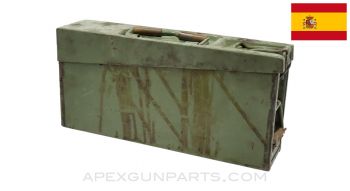 Spanish MG-42 Pre-WWII Ammo Can, w/ Carry Handle, Green, 8x57 Mauser *Good*