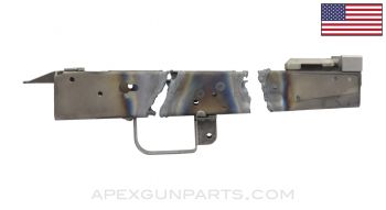 AK Trunnion Set, Front and Rear, with Trigger Guard &amp; Bullet Guide, Stamped Demilled Receiver Sections, US Made *Unused*