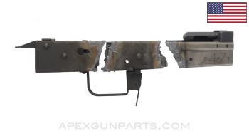 AK Bulged Trunnion Set, Front / Rear Trunnion, Trigger Guard Assembly & Bullet Guide, Stamped Demilled Receiver Sections, US Made *Unused*