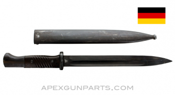 German WWII K98 Mauser Bayonet w/ Bakelite Grips and Scabbard, *Very Good* 