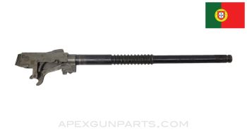 Madsen LMG Barrel, 18.75", w/ Barrel Extension Assembly, Late w/ Partial Length Cooling Fins, Portuguese, 7.92x57 *Good*
