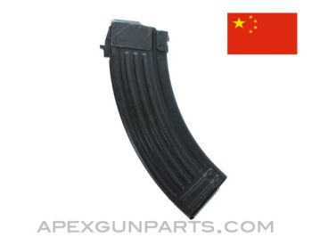 Chinese AK-47 "Flatback" Magazine, 30rd, Blued Steel, 7.62x39, *Very Good* 