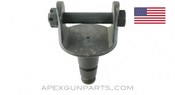 Pintle, For M2 & M3 Tripod, with Bolt, Fits .30 & .50 Cal. Guns, 2 Ring, Tapered Plate, *Very Good* 