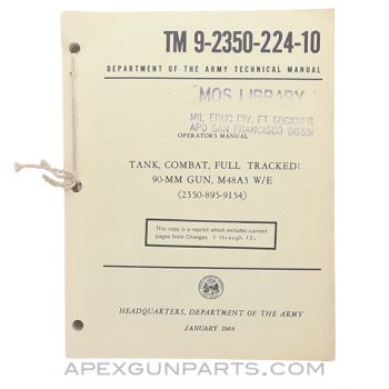 XM44 Periscope Technical Manual, USGI, TM 9-1240-309-35, Paperback Reprint *Very Good*