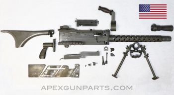 Browning 1919A6 Parts Kit w/Stock, Carry Handle, Flash Hider, Bipod, Chrome Plated Trunnion, Torch Cut RHSP, USGI .30-06 