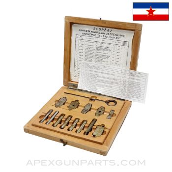 Yugoslavian Armorers Headspace and Firing Pin Protrusion Gauge Set in Wood Box, Calibers 7.62 and 7.92