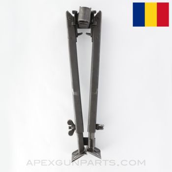 Romanian RPK Adjustable Bipod Assembly, No Spring, Type 2 Collar, Early, *Good*