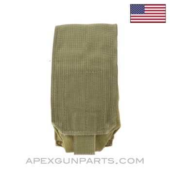 Smoke Grenade / GP Pouch, Velcro Retention, Molle Mounted, Coyote *Very Good*