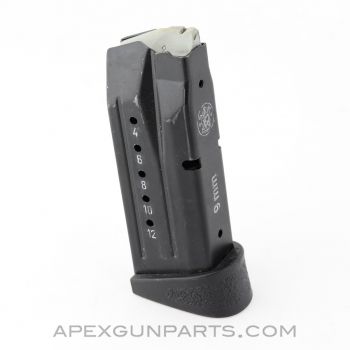 Smith & Wesson M&P Compact Magazine, 12rd, w/ Finger Ext, 9mm *Very Good*