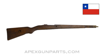 Chilean 1912 Mauser Carbine Stock, 37.5", 1.25" Bayonet Lug, Stripped, *Good* 